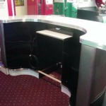 Back of a custom bar